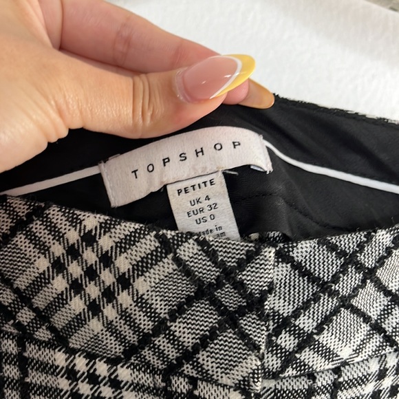 TOPSHOP Petite Plaid Trousers Size 0 - Picture 3 of 5